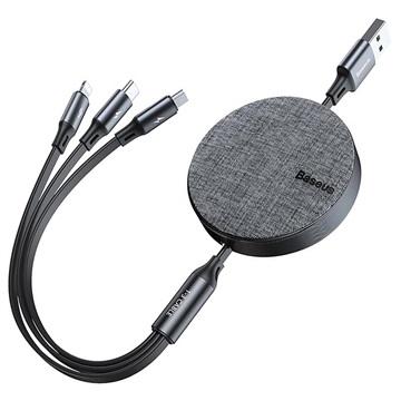 Baseus 3-in-1 Einziehbar USB Kabel - 1.2m