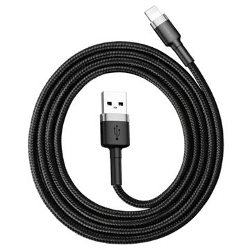 Baseus Cafule USB 2.0 / Lightning Kabel - 2m - Schwarz / Grau