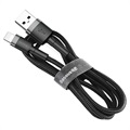 Baseus Cafule USB 2.0 / Lightning Kabel - 2m - Schwarz / Grau