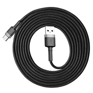 Baseus Cafule USB 2.0 / Type-C Kabel CATKLF-CG1 - 2m - Schwarz / Grau