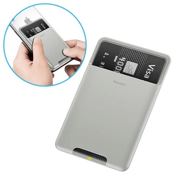 Baseus Card Pocket Universales Stick-On Kartenhalter - Hellgrau