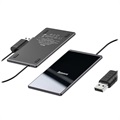 Baseus Card Ultradünnes Qi Ladegerät mit Schnellladefunktion - 15W - Schwarz