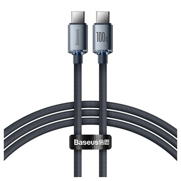 Baseus Crystal Shine USB-C / USB-C Kabel CAJY000601 - 1.2m - Schwarz