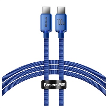 Baseus Crystal Shine USB-C / USB-C Kabel CAJY000603 - 1.2m - Blau