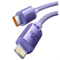 Baseus Crystal Shine USB-C / Lightning Kabel CAJY000205 - 1.2m - Purpur