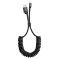 Baseus Fish Eye Spring Lightning Kabel - 1m - Schwarz