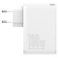 Baseus GaN2 Pro 2xUSB & 2xUSB-C Schnell Ladegerät - 100W - Weiß