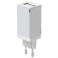 Baseus GaN2 Pro Schnell Ladegerät mit USB-C Kabel CCGAN2P-B02 - 65W - Weiß