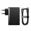 Baseus GaN5 Pro 140W Wandladegerät mit USB-C-Ladekabel - 2xUSB-C, USB-A