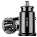 Baseus Grain Mini Smart Dual USB Kfz-Ladegerät - 3.1A - Schwarz
