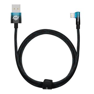 Baseus MVP 2 abgewinkeltes Lightning Kabel - 1m, 20W - Schwarz / Blau