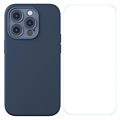 Baseus Magnetische iPhone 14 Flüssigsilikonhülle - Schwarz