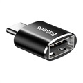 Baseus Mini CATOTG-01 USB-A / USB-C OTG Adapter - Schwarz