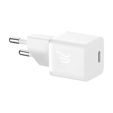 Baseus Mini GaN5 20W USB-C Wandladegerät - Weiß