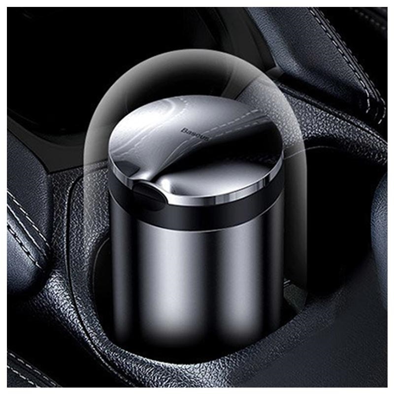Auto-Aschenbecher für Mercedes-Benz Standard-Aschenbecher mit Cover  Creative Persönlichkeit überdachte Auto Aschenbecher (Color : Black, Größe  : 1)