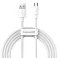 Baseus Simple Wisdom USB-A / MicroUSB Kabel - 1.5m, 2 Stk. - Weiß