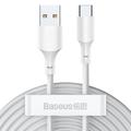 Baseus Simple Wisdom USB-A / USB-C Kabel - 1.5m, 2 Stk. - Weiß