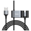 Baseus Special Data USB / Lightning Kabel mit USB Hub CALHZ-01 - Schwarz