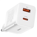 Baseus Super Si Pro Schnellladegerät 30W - USB-C, USB-A - Weiß