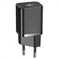 Baseus Super Si Schnell Ladegerät mit USB-C / Lightning Kabel - 20W - Schwarz