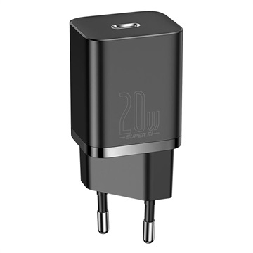 Baseus Super Si Schnell USB-C Ladegerät CCSUP-C01 - 20W - Schwarz