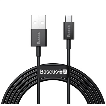 Baseus Superior MicroUSB-Schnelllade-Datakabel - 1m - Schwarz