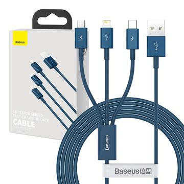 Baseus Superior Serie 3-in-1 Schnellladekabel - 1m, 3.5A