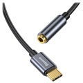 Baseus USB-C / 3.5mm Audio Adapter Kabel CAHUB-EZ0G - Dunkelgrau