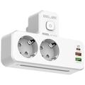 Beline Steckdosenleiste mit LED Hintergrundbeleuchtung - 2x USB-A, USB-C, 2x AC - Weiß