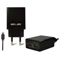Beline Universal Dual-Port Ladegerät & MicroUSB Kabel - Schwarz