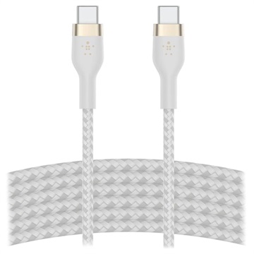 Belkin BoostCharge Pro Flex USB-C / USB-C Kabel 60W - 3m - Weiß