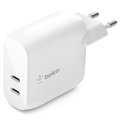 Belkin BoostCharge Wand-ladegerät 40W - PD 3.0, 2xUSB-C - Weiß