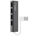 Belkin Ultra-Slim USB 2.0 Reisehub - 4 Port - Schwarz