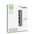 Belkin Ultra-Slim USB 2.0 Reisehub - 4 Port - Schwarz