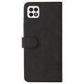 Bi-Color Series Samsung Galaxy A22 5G, Galaxy F42 5G Wallet Hülle - Schwarz