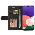 Bi-Color Series Samsung Galaxy A22 5G, Galaxy F42 5G Wallet Hülle - Schwarz