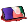 Bi-Color Series Samsung Galaxy A22 5G, Galaxy F42 5G Wallet Hülle - Rot
