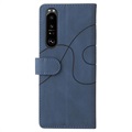 Bi-Color Series Sony Xperia 1 III Schutzhülle mit Geldbörse - Blau