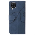 Bi-Color Series Samsung Galaxy A12 Wallet Hülle - Blau