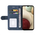 Bi-Color Series Samsung Galaxy A12 Wallet Hülle - Blau