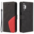 Bi-Color Series Samsung Galaxy A32 5G/M32 5G Wallet Hülle - Schwarz