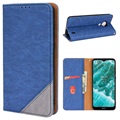 Bi-Color Serie Nokia C30 Schutzhülle mit Geldbörse - Blau