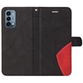 Bi-Color Series OnePlus Nord N200 5G Wallet Hülle - Schwarz