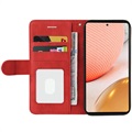 Bi-Color Series Samsung Galaxy A72 5G Schutzhülle mit Geldbörse - Rot