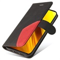 Bi-Color Series Xiaomi Poco X3 Pro/X3 NFC Wallet Hülle - Schwarz
