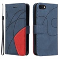 Bi-Color Series iPhone 7/8/SE (2020)/SE (2022) Wallet Hülle - Blau