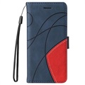 Bi-Color Series iPhone 7/8/SE (2020)/SE (2022) Wallet Hülle - Blau