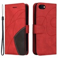 Bi-Color Series iPhone 7/8/SE (2020)/SE (2022) Wallet Hülle - Rot