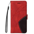 Bi-Color Series iPhone 7/8/SE (2020)/SE (2022) Wallet Hülle - Rot