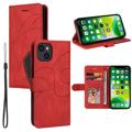 Bi-Color Serie iPhone 14 Schutzhülle mit Geldbörse - Rot